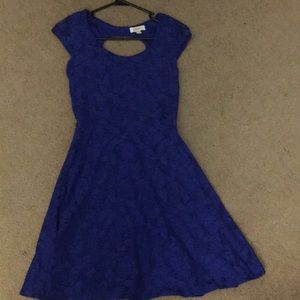 Blue lace dress